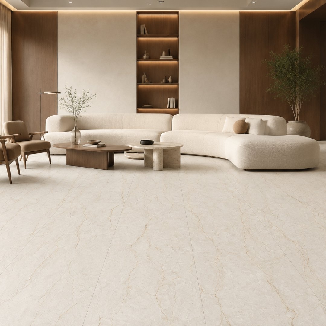 AL Nilambar Crema Marble & Stone Living Area Tiles - My Home Studio